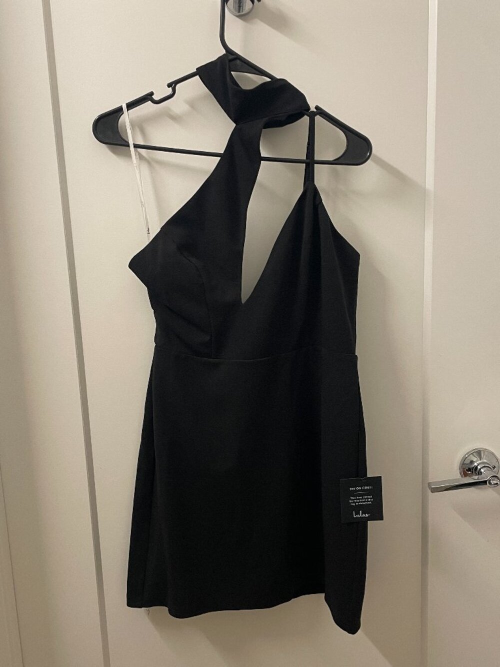 Lulus Black Cutout Mini Dress NWT